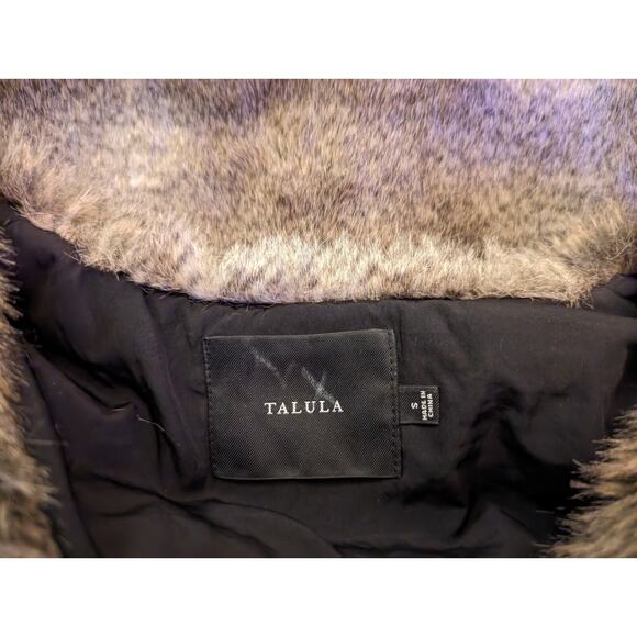 Talula sz S Faux Fur Vest lined soft browns gray ivory 1959 - Picture 4 of 4